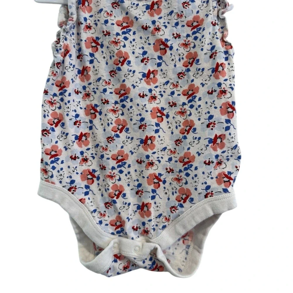 BabyGap Floral Ruffle Sleeve Bodysuit One piece 3-6 Months Flower Dainty Girly